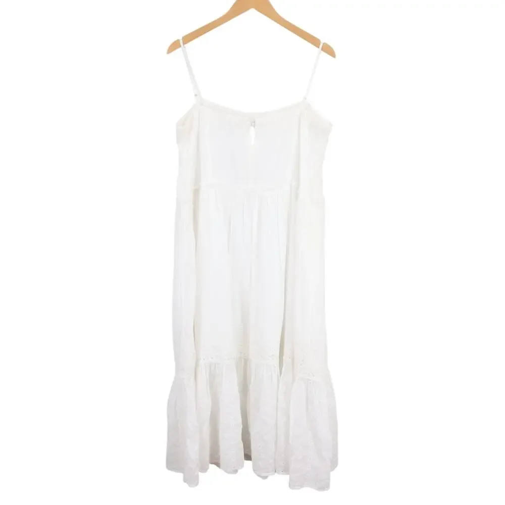 J.Crew Sorrento Dress Cotton Voile White Size Large NWT